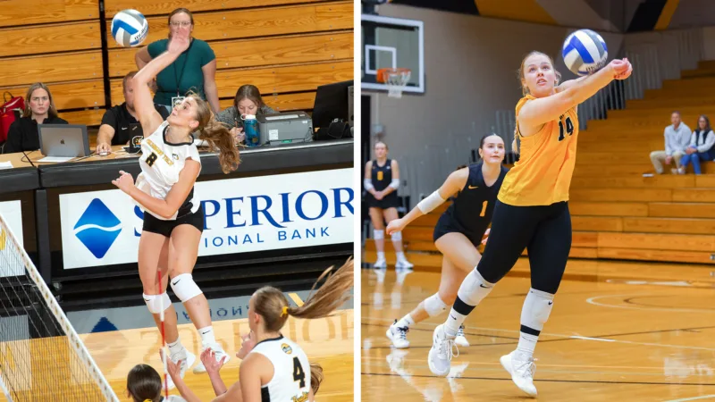 Lesley and Nellis named GLIAC Volleyball Players of the Week
